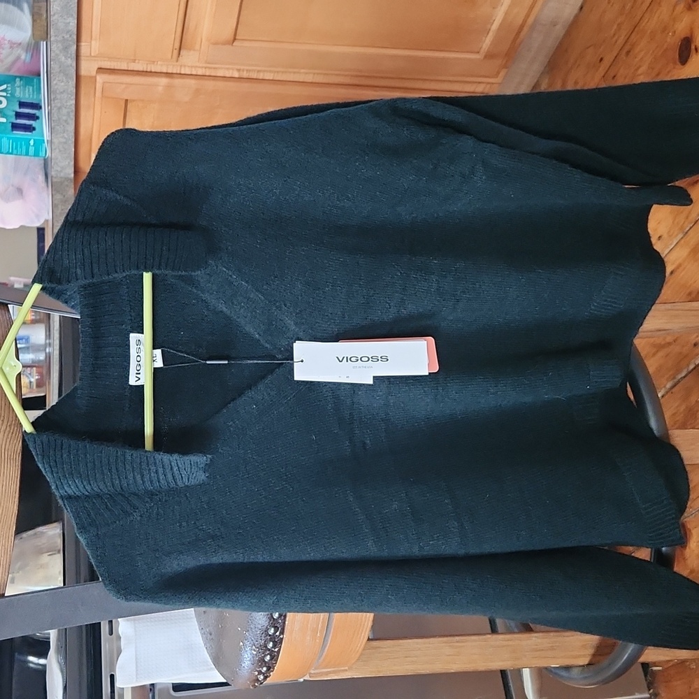 Dark Dark Green Cropped Sweater